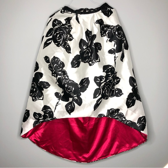 Teeze Me 2 piece Dress Hot pink Top high-low Floral A-line Skirt Set Prom Party - Picture 4 of 10